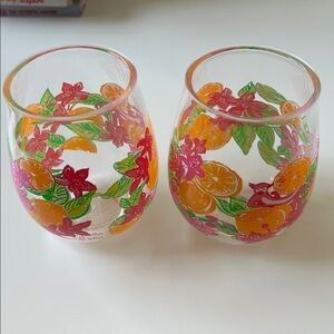 Lilly Pulitzer Stemless Wine Glasses